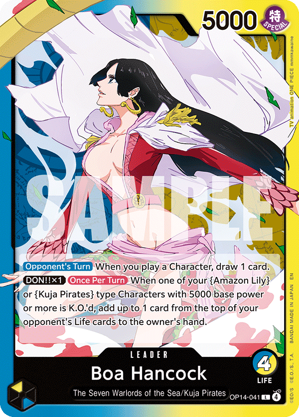 Boa Hancock líder One Piece TCG
