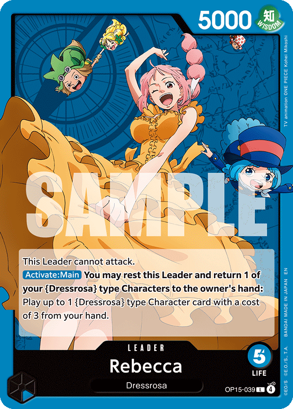 Rebecca líder One Piece TCG